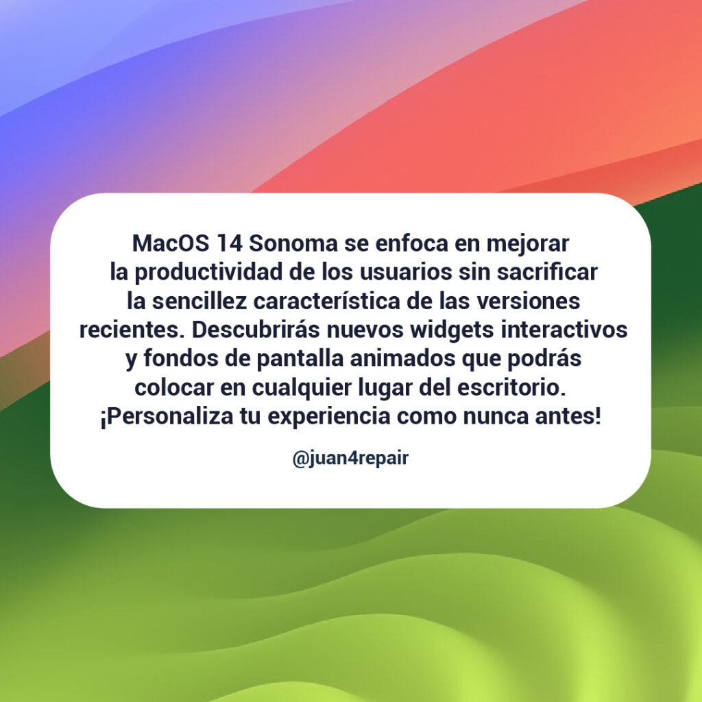 MacOS Sonoma marca un hito en la evolución del sistema operativo de